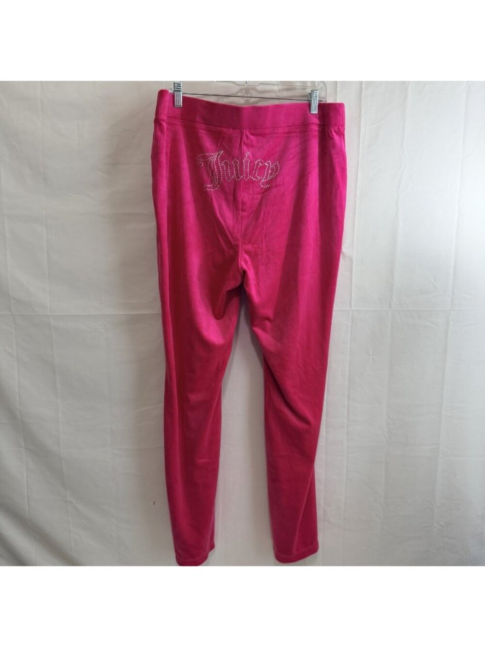 Juicy Couture Velour Pants OG Rhinestone Bling Logo Hot Pink XXL